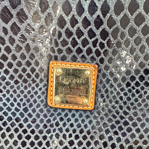 Dooney & Bourke: Equestrian All Leather Saddle Bag/Snakeskin Embossed Erica Bag - Picture 7 of 16